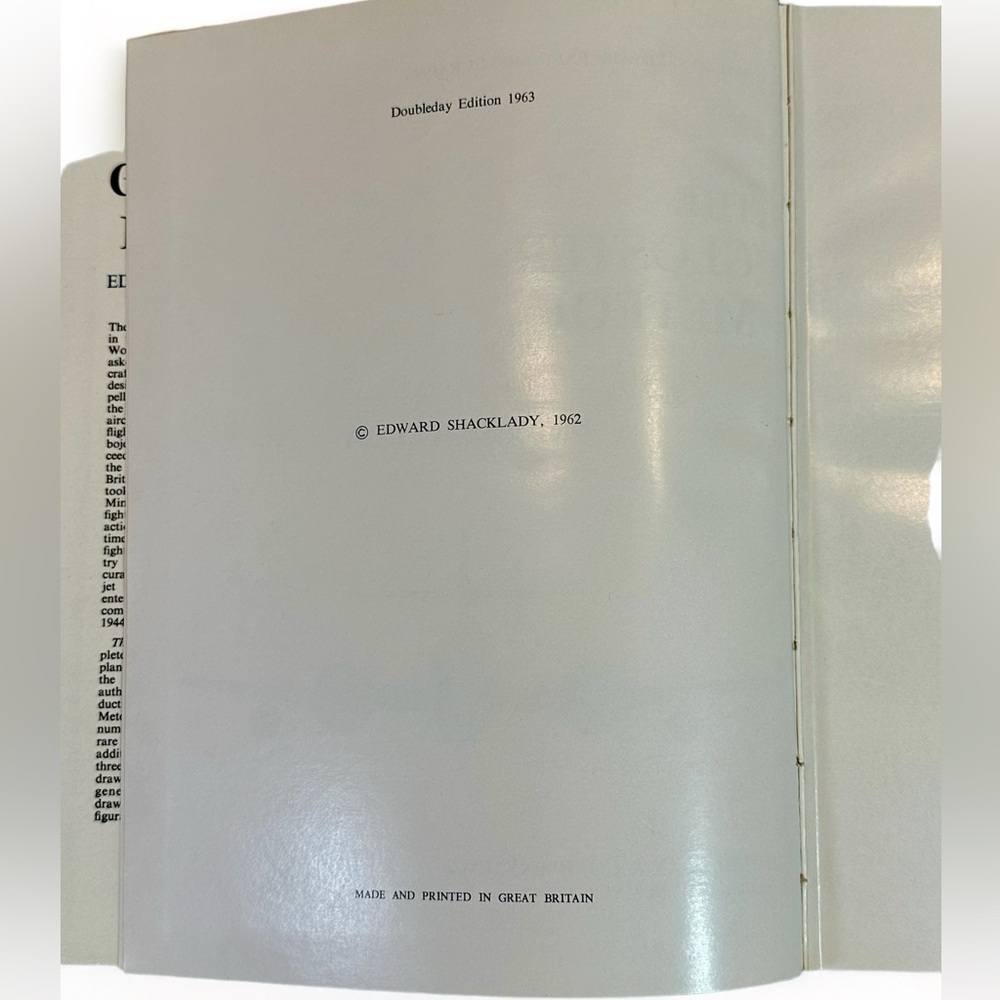 The Gloster Meteor, Macdonald Aircraft Monographs, Edward Shacklady, 1962 View 2
